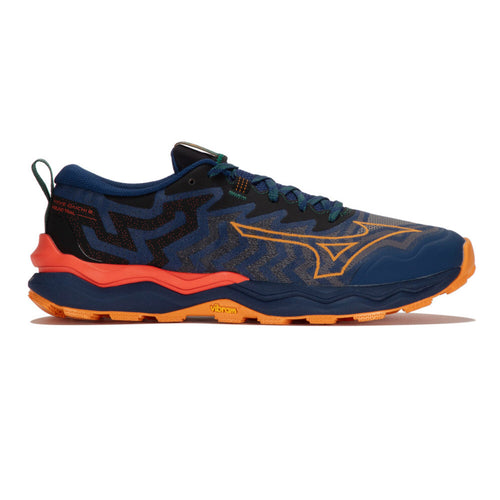 Mizuno Daichi 8 Men's Trail Running Shoes Estate Blue/ Apricot/ Spicy Orange