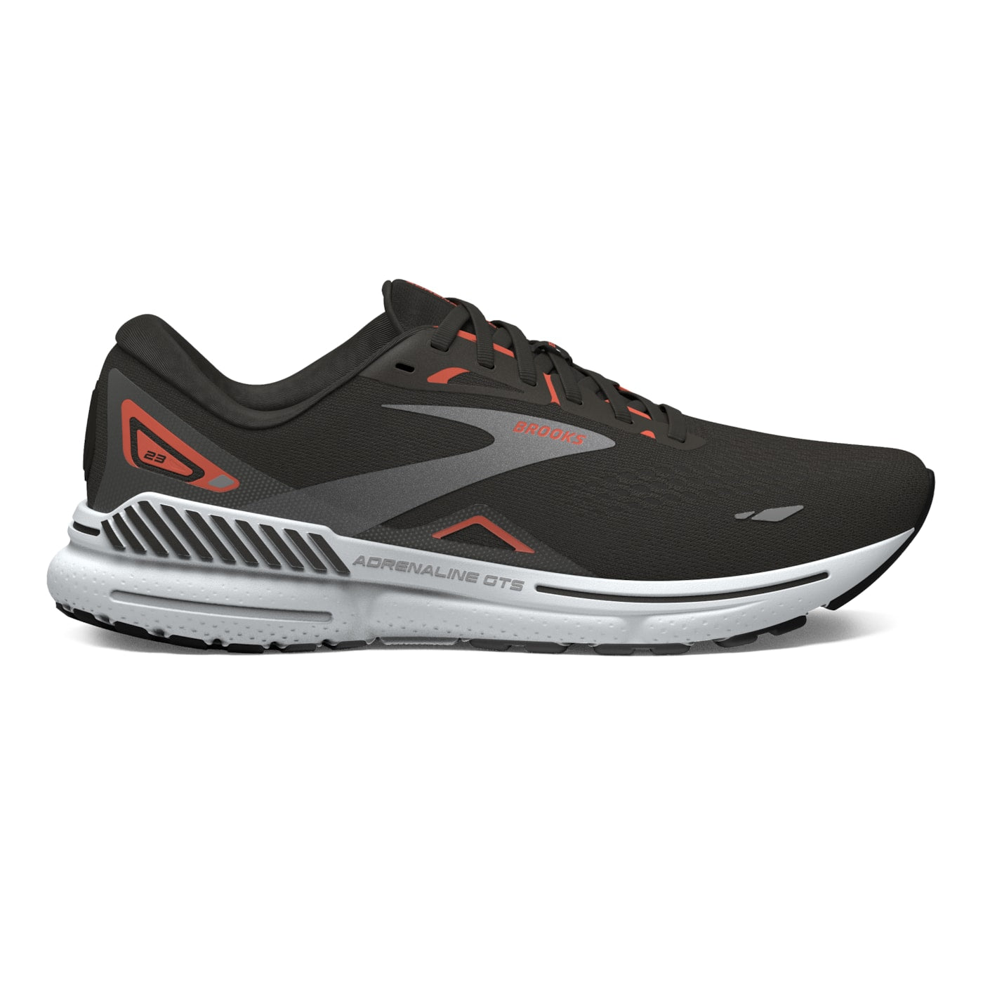 Brooks Adrenaline GTS 23 Men s Running Shoes Black Mandarin Red Silver