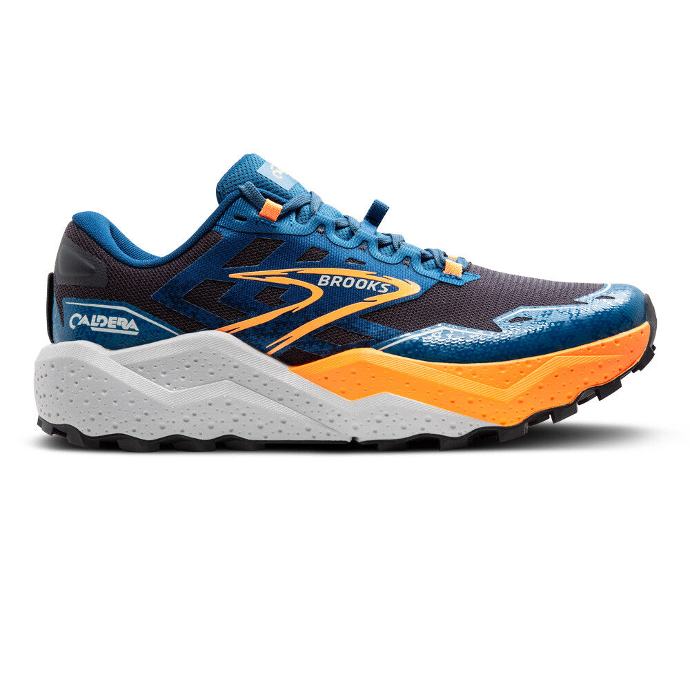 Brooks Caldera 7 Men s Trail Running Shoes Ebony Blue Sapphire Orange Metres to Miles