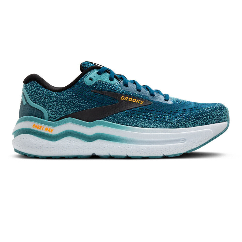 Brooks Ghost Max 2 Men s Wide Fit 2E Running Shoes Moroccan Blue Aqu Metres to Miles