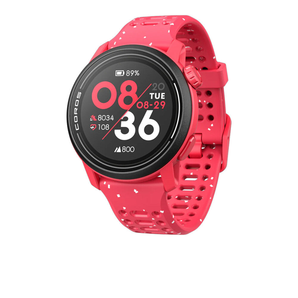 Coros Pace 3 Premium GPS Watch Silicone Strap Red