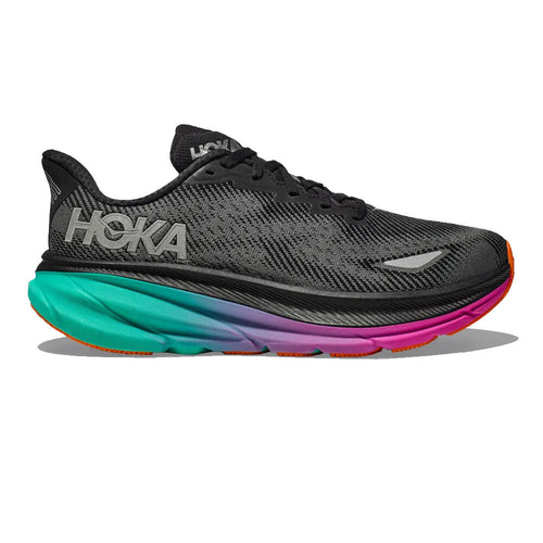 Hoka Clifton 9 Gore-Tex Women's Running Shoes Black / Electric Aqua