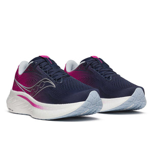 Saucony Ride 18 Women's Running Shoes Navy / Fuschia